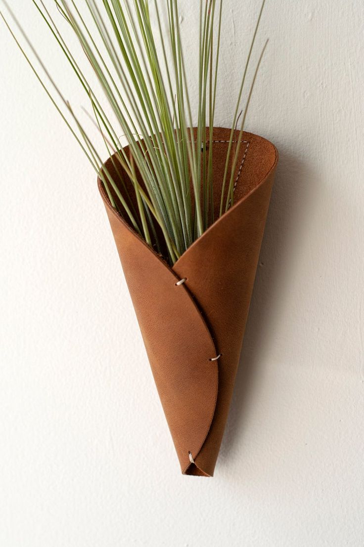 Leather Wall Planter