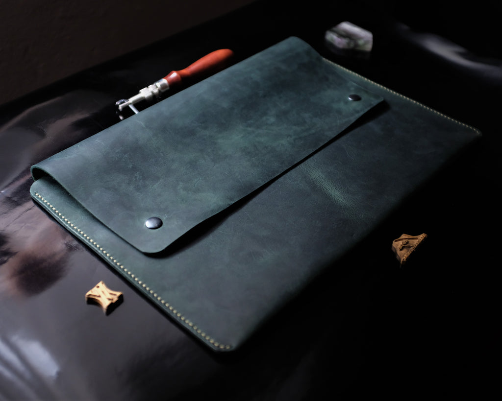 Зелена торба за лаптоп