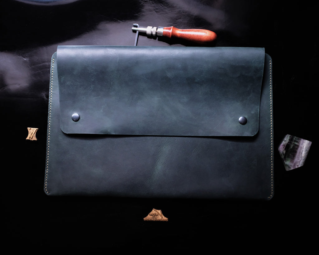 Зелена торба за лаптоп