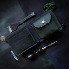 Зелени и тегет плави новчаник Д1