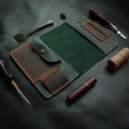 Велика зелено-браон кеса за дуван