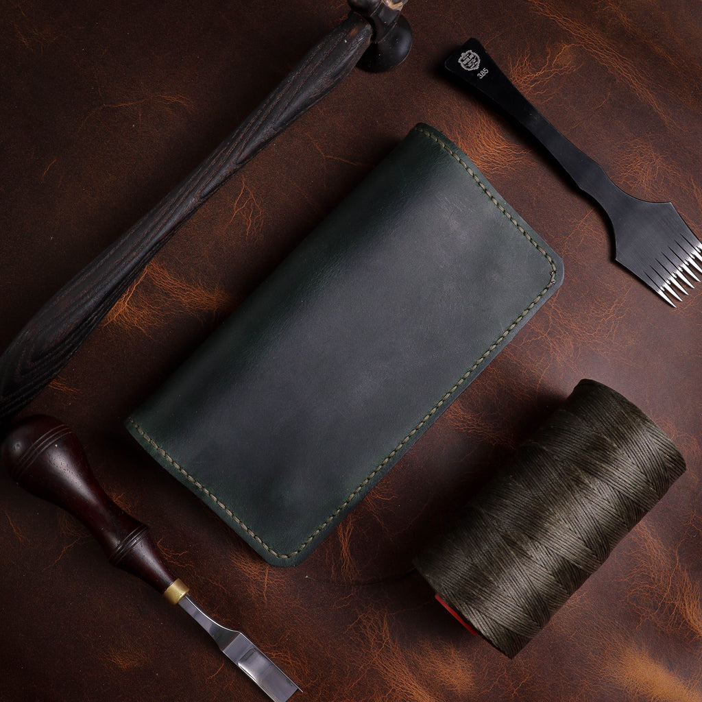 Зелено-браон кесица за дуван