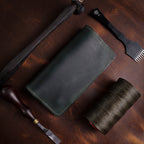 Зелено-браон кесица за дуван