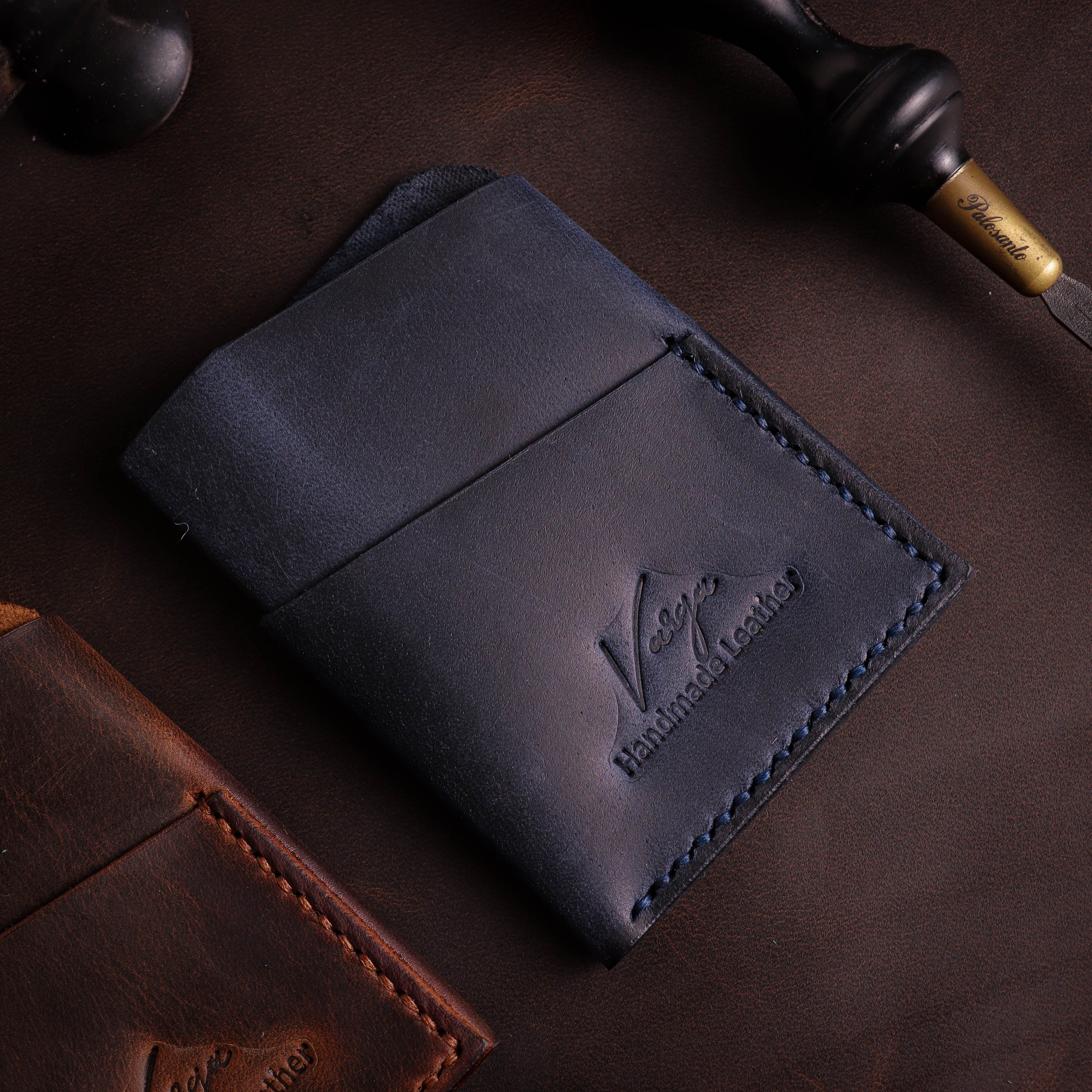 Navy Blue Wrap Card Holder P1
