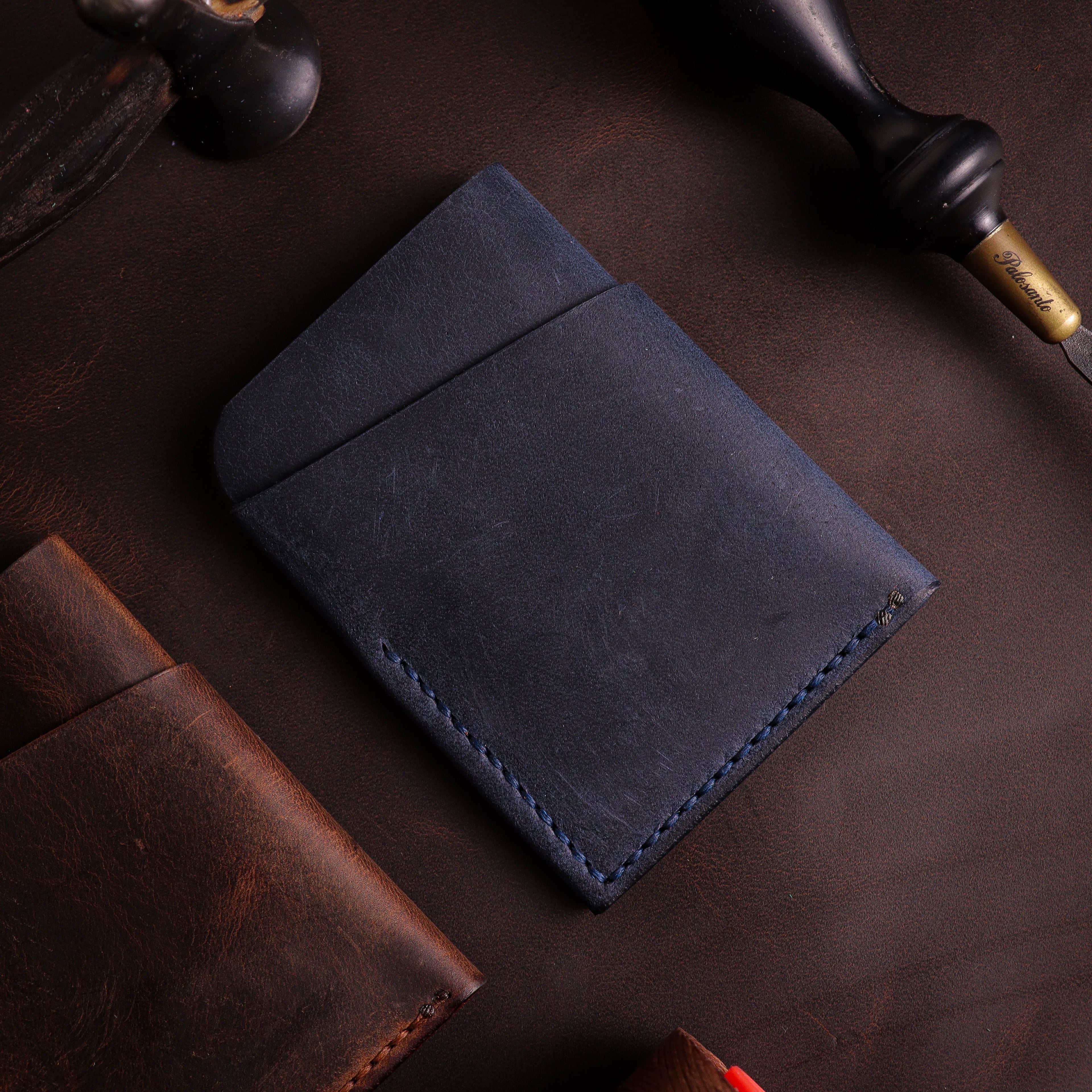 Navy Blue Wrap Card Holder P1