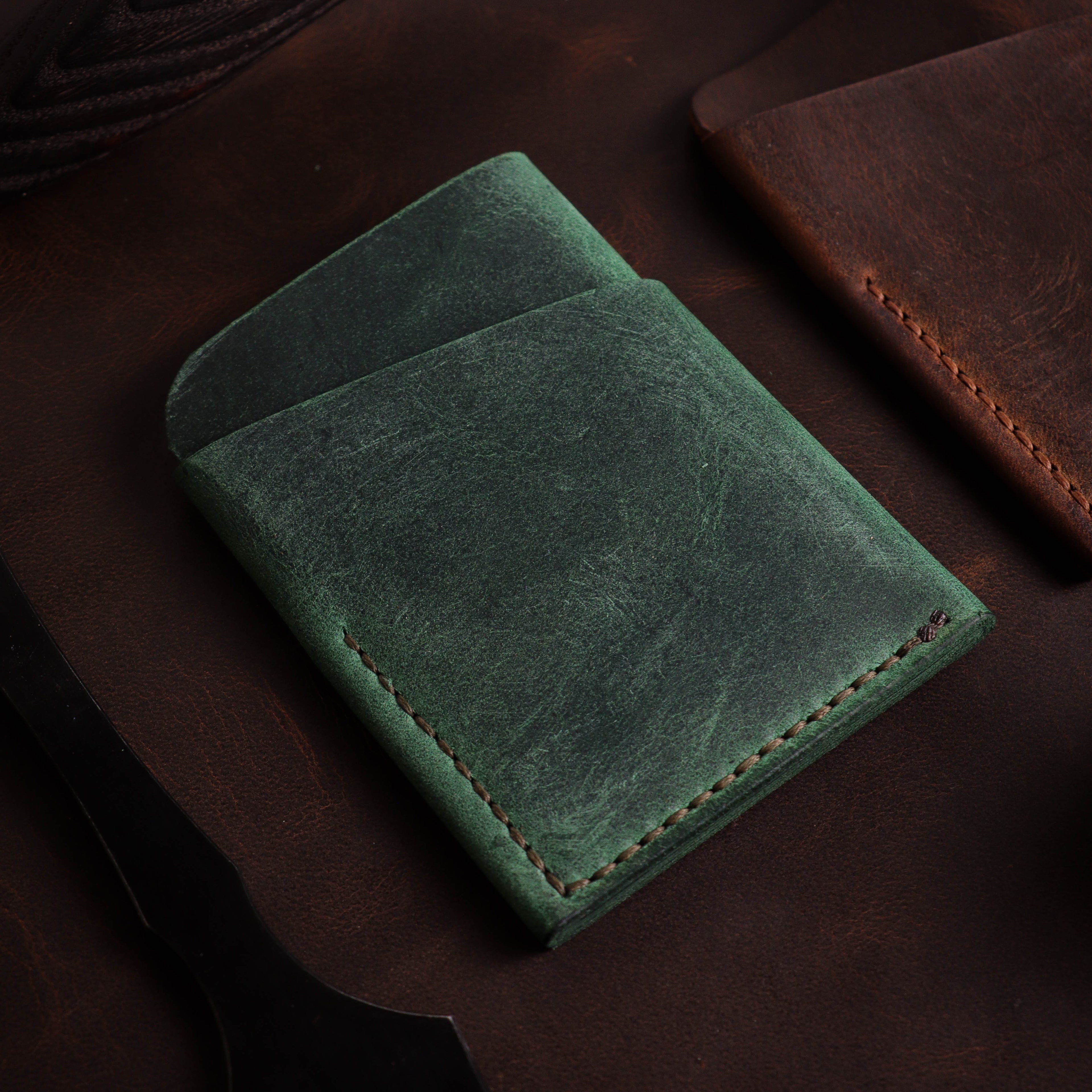 Green Wrap Card Holder P1