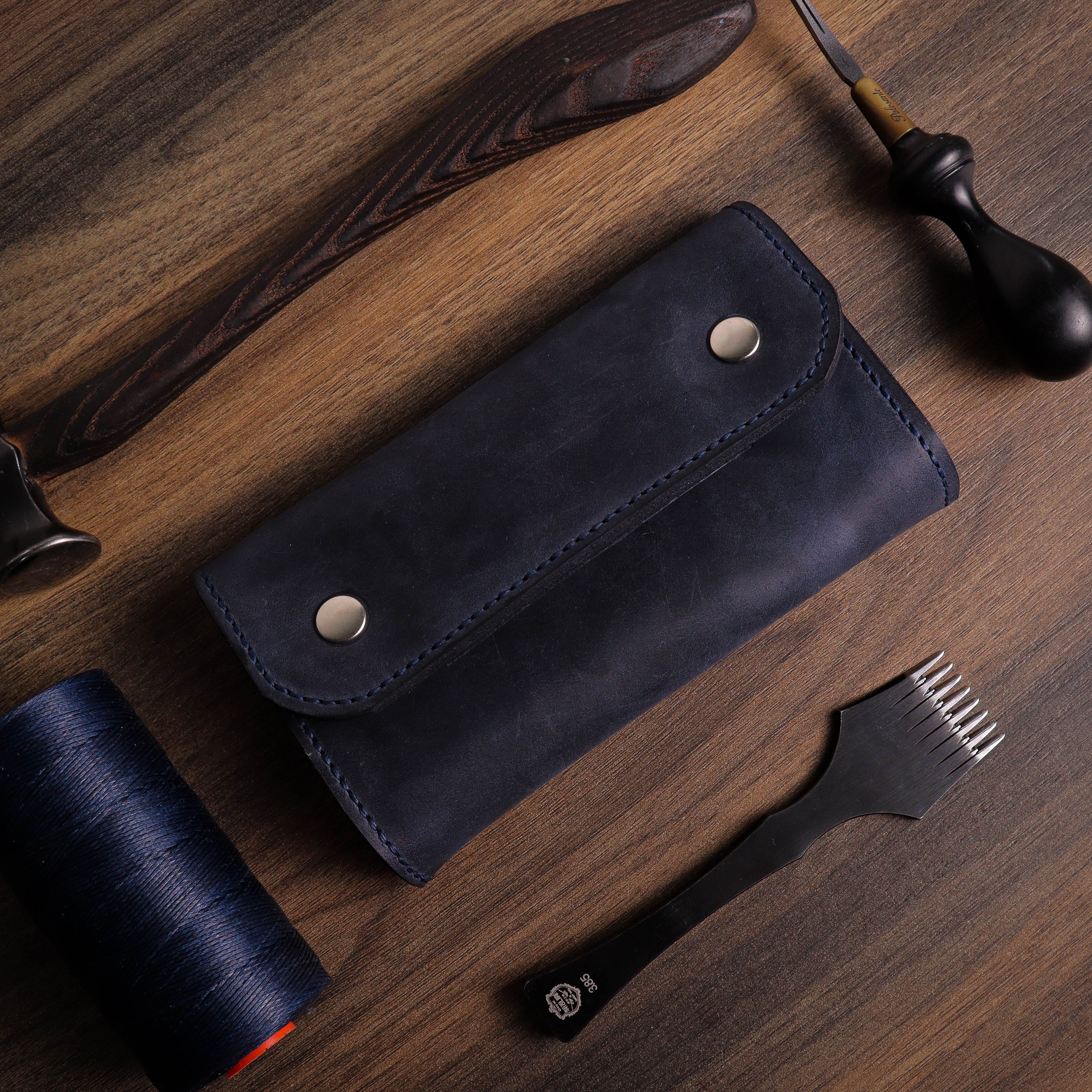 Navy Blue Tobacco Pouch