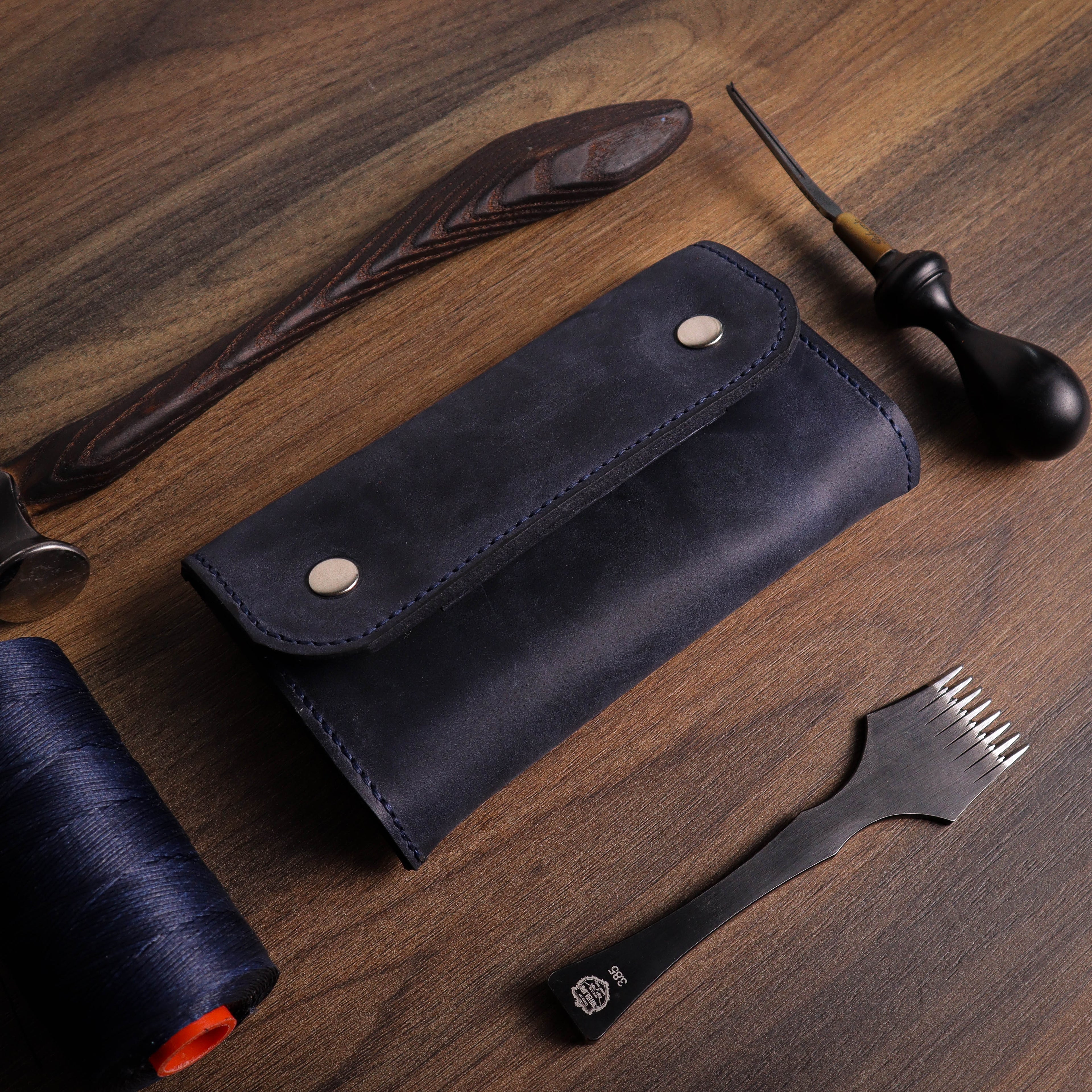 Navy Blue Tobacco Pouch
