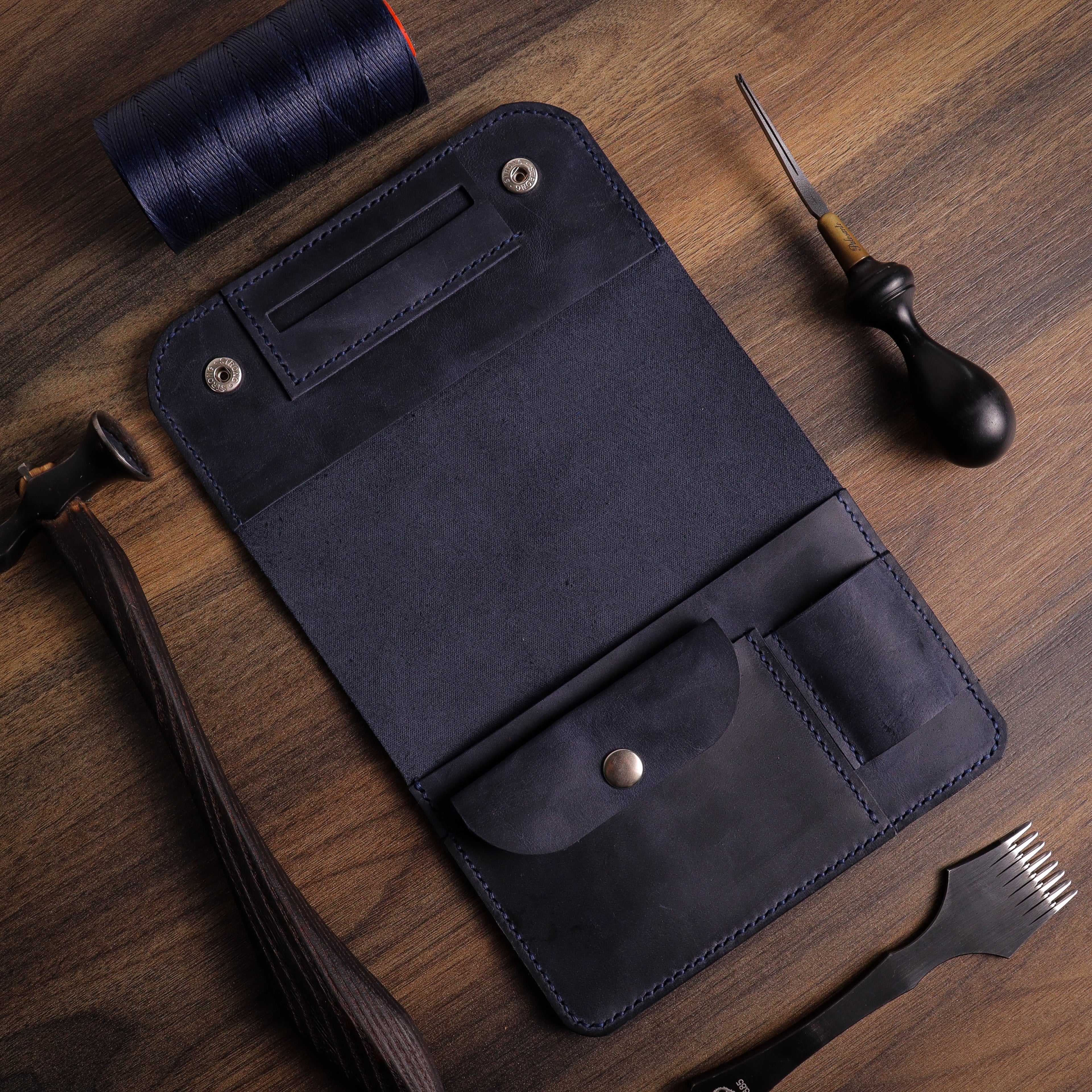 Navy Blue Tobacco Pouch