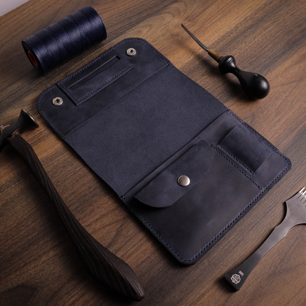 Navy Blue Tobacco Pouch